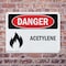 Signmission Acetylene Danger Sign, Plastic, 10in W x 7in L, 2PK OS-2PACK-DS-P-710-L-1988 - alternate 5